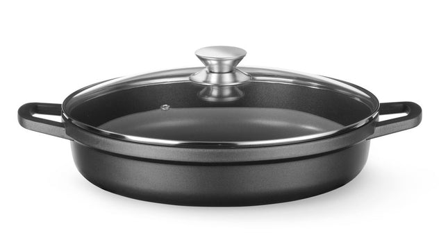 Non-Stick Casserole with Lid | HENDI | 4.3L | Black | 425x332x70mm