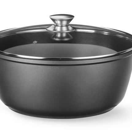 Non-Stick Casserole with Lid | HENDI | 7L | Black | 367x290x122mm