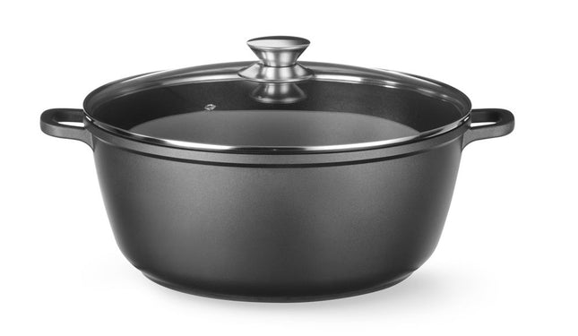 Non-Stick Casserole with Lid | HENDI | 7L | Black | 367x290x122mm
