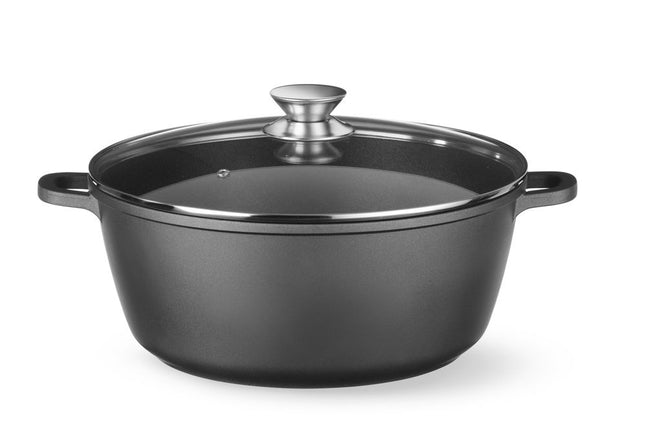 Non-Stick Casserole with Lid | HENDI | 7.5L | Black | 387x310x130mm