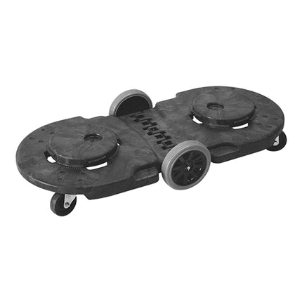 Tandem Food Container Dolly | Trust | Black HDPE, 4 Swivel Wheels | 114.3 x 51.4 x H20.3 cm 1