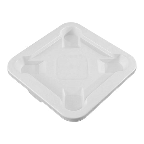 Trust Square Polypropylene Food Container Lid | White | NSF | For 150 L Container | 61 x 61 x H5.1 cm 1