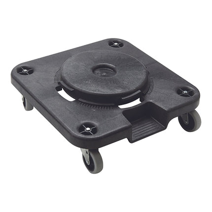 Food Container Dolly | Trust | Black HDPE, 4 Swivel Wheels | 113 kg Load Capacity | 43.8 x 43.8 x H15.9 cm 1