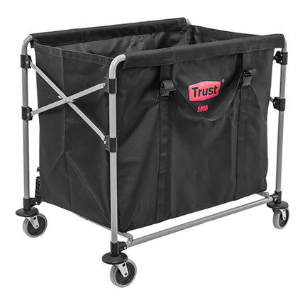 Foldable Linen Trolley with Laundry Bag | Trust | Black Powder Coated Steel | 240 L 1