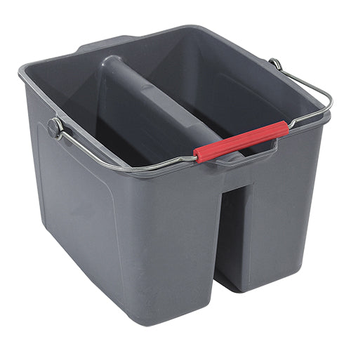 Mop Bucket with 2 Compartments | Trust | Gray HDPE | 16 L 1