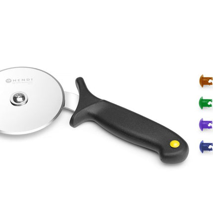 Pizza Cutter with HACCP Color Coding | HENDI | 230mm Length | Black Handle