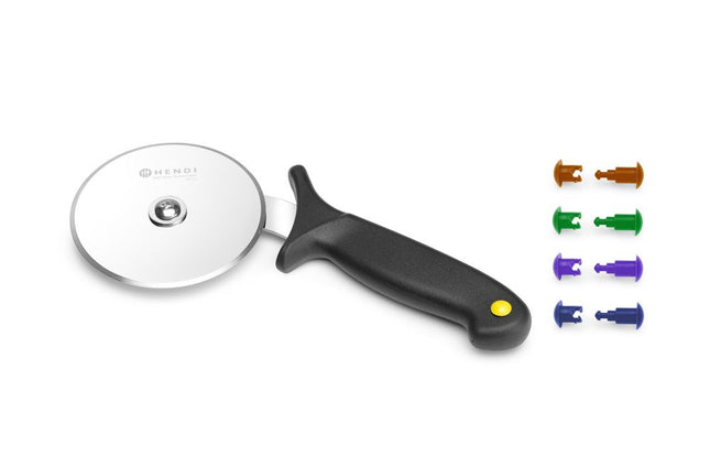 Pizza Cutter with HACCP Color Coding | HENDI | 230mm Length | Black Handle