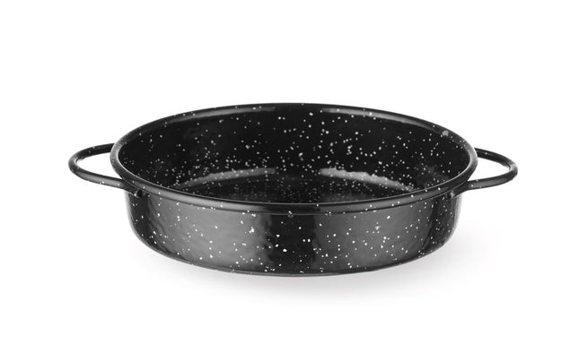 Casserole dish, enamelled, HENDI, Black, ⌀200x(H)45mm, Round
