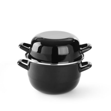 Mussel Pan with Lid | HENDI | 2.5L | Ø200x180mm | Enamel Finish