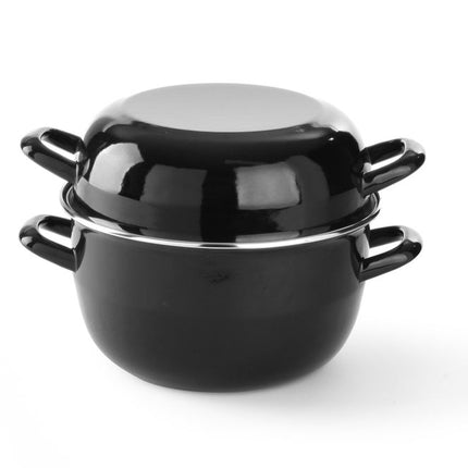 Mussel Pan with Lid | HENDI | 5.2L | Ø260x210mm | Enamel Finish