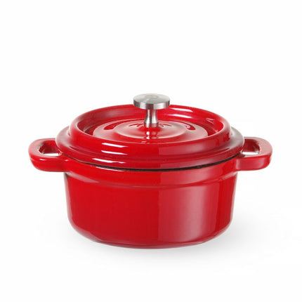 Enameled Cast Iron Casserole | HENDI | 0.27L | Red