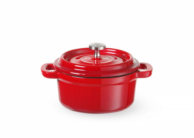 Enameled Cast Iron Casserole | HENDI | 0.27L | Red
