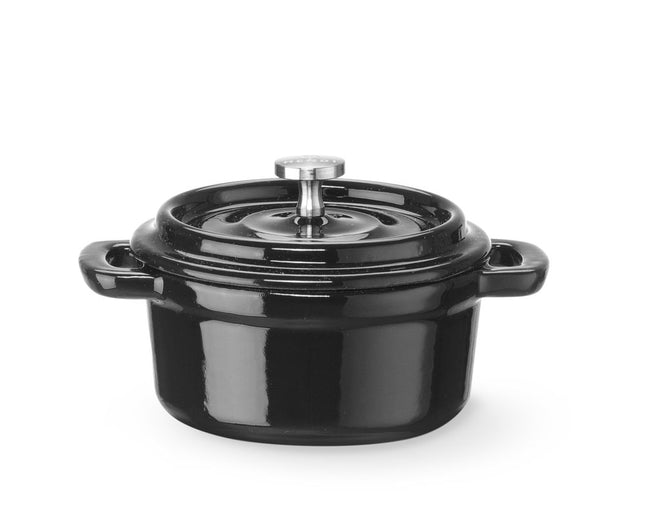 Enameled Cast Iron Casserole | HENDI | 0.27L | Black