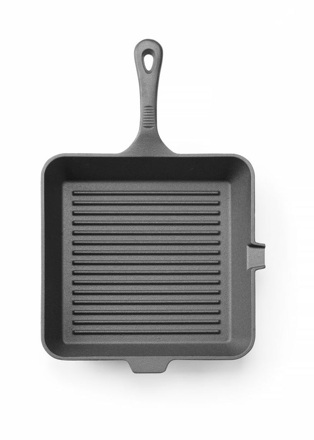 Cast Iron Grill Pan | HENDI | Black | 250x250x50mm | Square