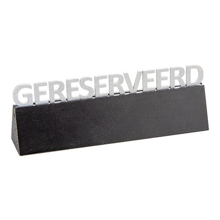 Black Wooden Double-Sided Table Sign | EMGA | 17.5 x 3 x H7 cm 1