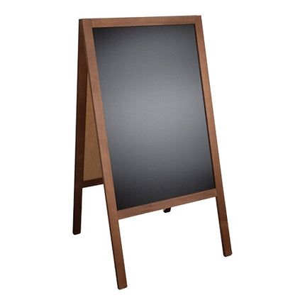 Double-Sided Blackboard Pavement Sign | EMGA | HDF Blackboard, Brown | 80 x 53 cm 1