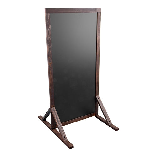 Blackboard Pavement Sign with Wooden Frame | EMGA | ABS Blackboard, Brown | 108 x 51 cm 1