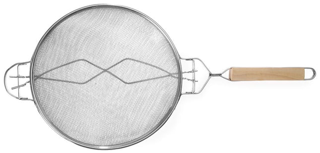 Double Mesh Sieve with Wooden Handle and Reinforcing Bracket | HENDI | 605x260x120mm