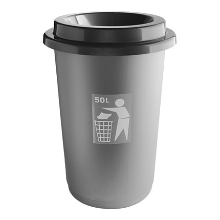 Disposal Bin | EMGA | Gray Polypropylene | 50 L | Ø41 x H59.5 cm 1