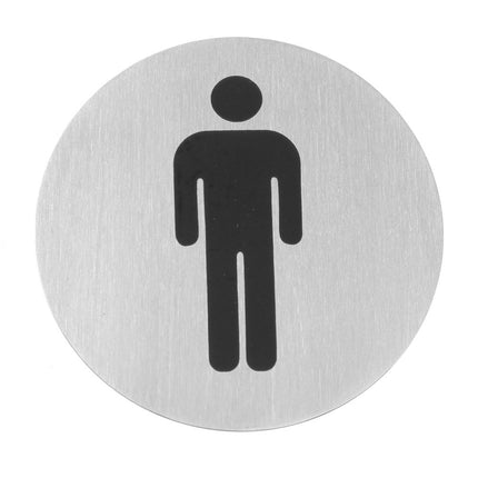 Door Sign with Self-Adhesive Strip | HENDI | Men Symbol | Ø75mm