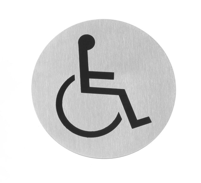 Door Sign Wheelchair Accessible | HENDI | Ø75mm