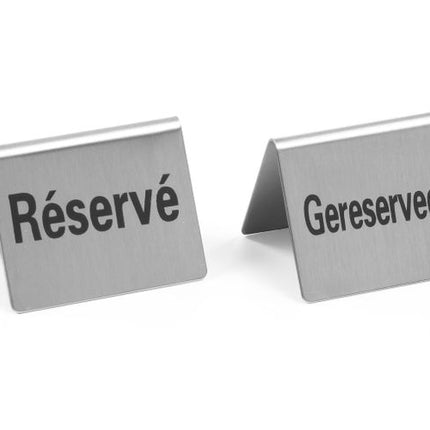 Table Sign Reserved | HENDI | 4 Pieces | 50x35x40mm