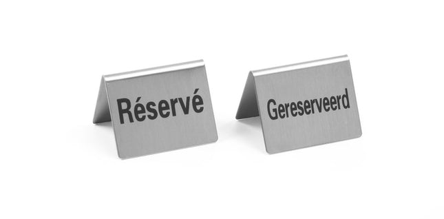 Table Sign Reserved | HENDI | 4 Pieces | 50x35x40mm