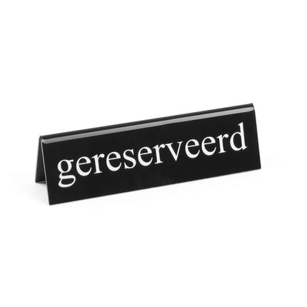 Table Sign Reserved | HENDI | 130x30x38mm | Black and White, Double-Sided