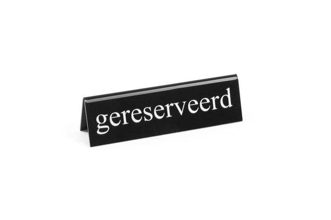 Table Sign Reserved | HENDI | 130x30x38mm | Black and White, Double-Sided
