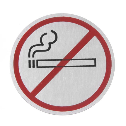 No Smoking Door Sign with Self-Adhesive Backing | HENDI | Ø75mm