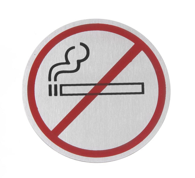 No Smoking Door Sign with Self-Adhesive Backing | HENDI | Ø75mm