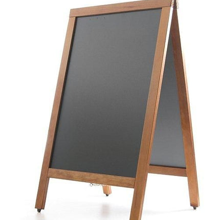 Compact Pavement Blackboard with Wooden Frame | HENDI | 500x450x850mm
