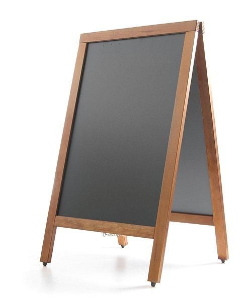 Compact Pavement Blackboard with Wooden Frame | HENDI | 500x450x850mm