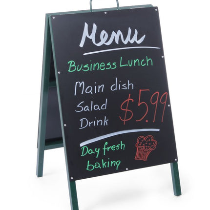 Pavement Blackboard with Steel Frame | HENDI | 500x550x850 mm
