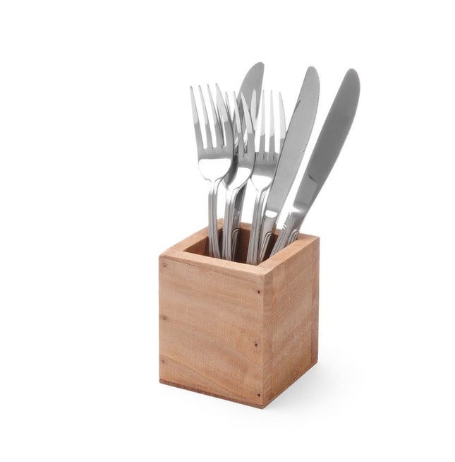 Wooden Cutlery Box 80x80x95mm | HENDI 2