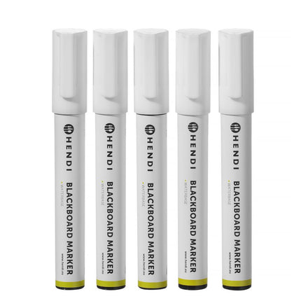 White Blackboard Markers with Oblique Nib | HENDI | 6 mm 3