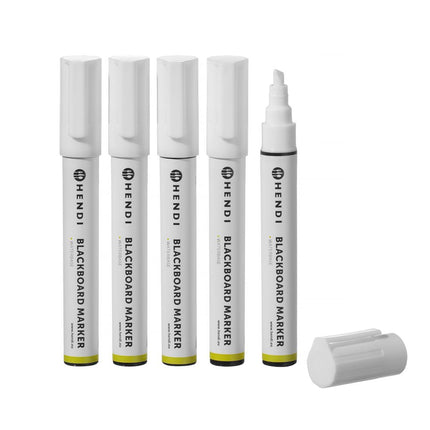 White Blackboard Markers with Oblique Nib | HENDI | 6 mm 4
