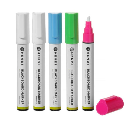 Blackboard Markers with Oblique Nib | HENDI | 6 mm | Pink, Green, Blue, White 4