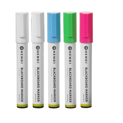 Blackboard Markers with Oblique Nib | HENDI | 6 mm | Pink, Green, Blue, White 3