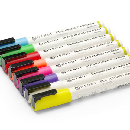 Blackboard Marker Set 3mm Nib | HENDI | 8 Colors 3