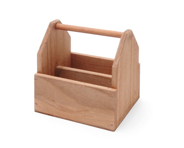 Wooden Table Caddy with Handle 190x160x200mm | HENDI
