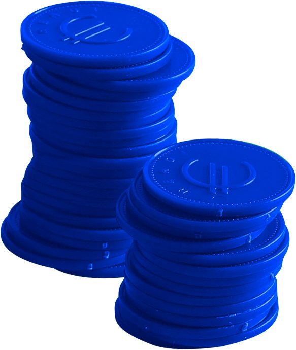 Coin Tokens Blue | BarUp | ⌀25mm | 100 pcs.
