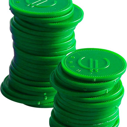 Coin Tokens Green | BarUp | ⌀25mm | 100 pcs.