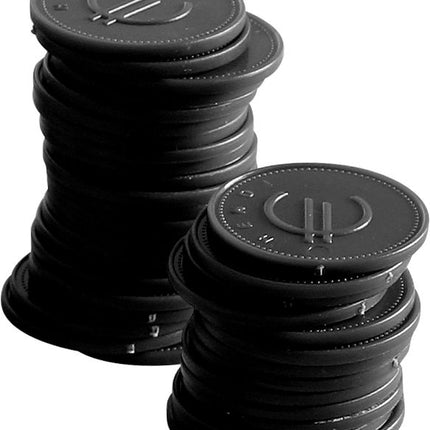 Black Bar Coin Tokens Ø25mm | BarUp | 100 Pieces