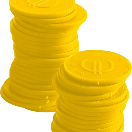 Yellow Bar Coin Tokens Ø25mm | BarUp | 100 Pieces