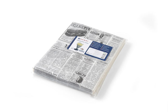 Greaseproof Paper Newspaper Print 200x250mm | HENDI | 500 Sheets
