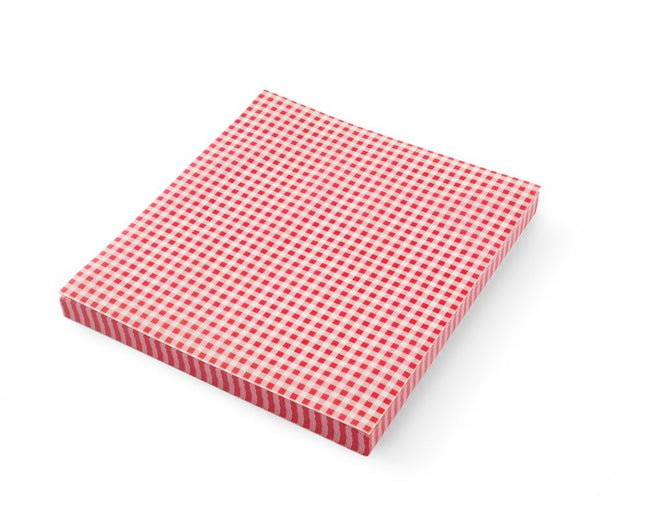 Greaseproof Paper | HENDI | 500 pcs. | 200x250mm | Chequered Pattern