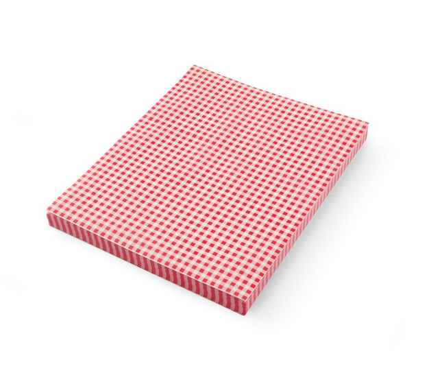 Greaseproof Paper | HENDI | 500 pcs. | 250x350mm | Chequered Pattern