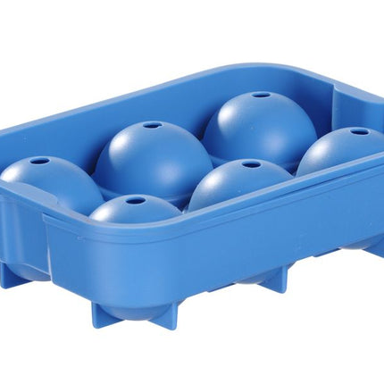 Sphere Ice Mould | BarUp | Blue Silicone | 6 Large Spherical Cubes