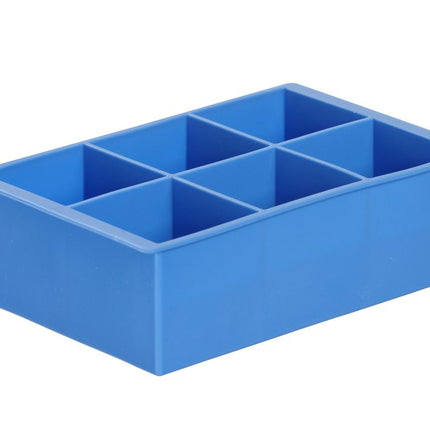 XL Ice Cube Mould | BarUp | Blue Silicone | 6 Large Slow-Melting Cubes